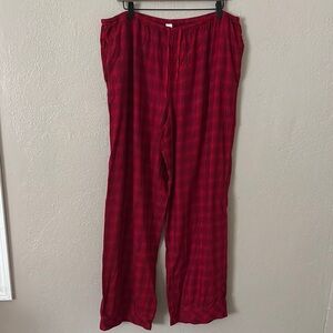Victorias Secret Pajama Pants With Pockets, Red, XL Long
